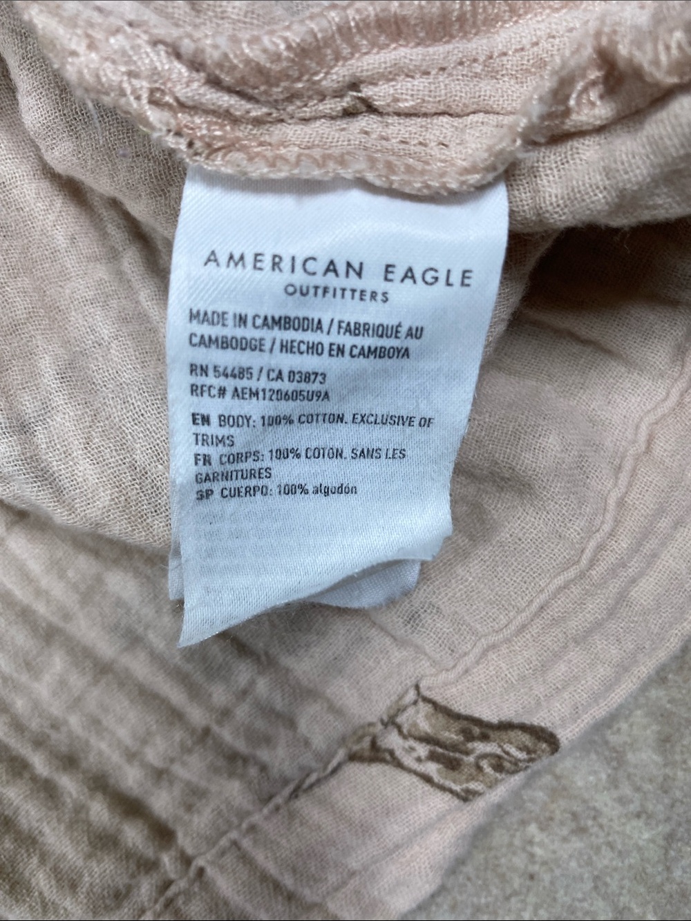 American Eagle AE Lounge Western Cowboy Print Pajama Set XL Cotton - Picture 11 of 11